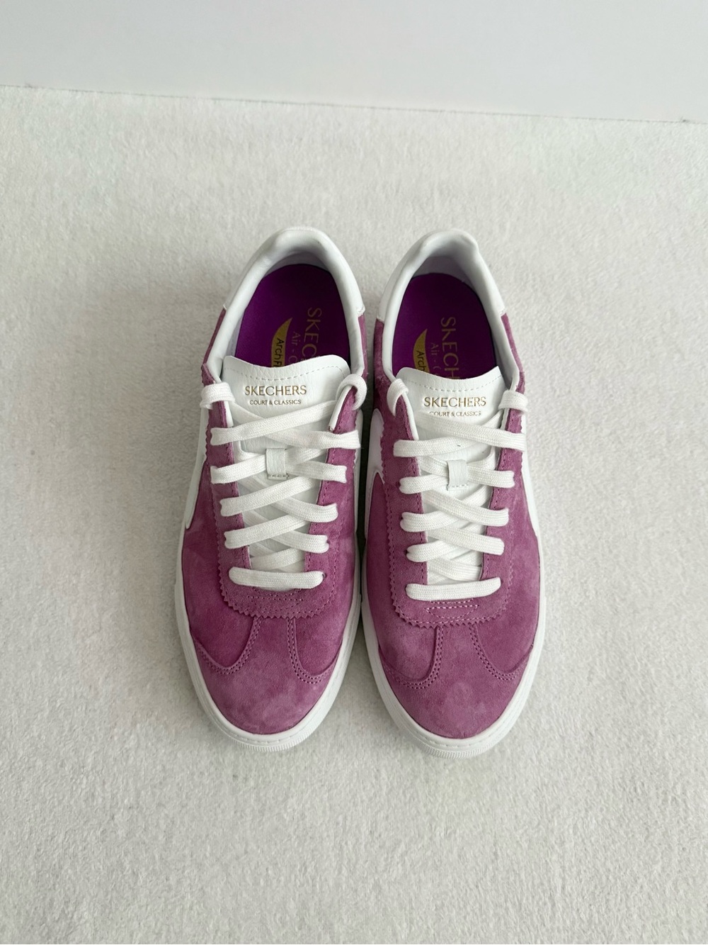 Sketchers Arch Fit Court Classics Purple Suede Sneakers Women’s Size 8